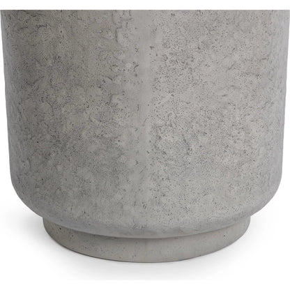 Sania Outdoor Accent Table by Classic Home in athena gray. Made from glass fiber reinforced concrete in a unique style.