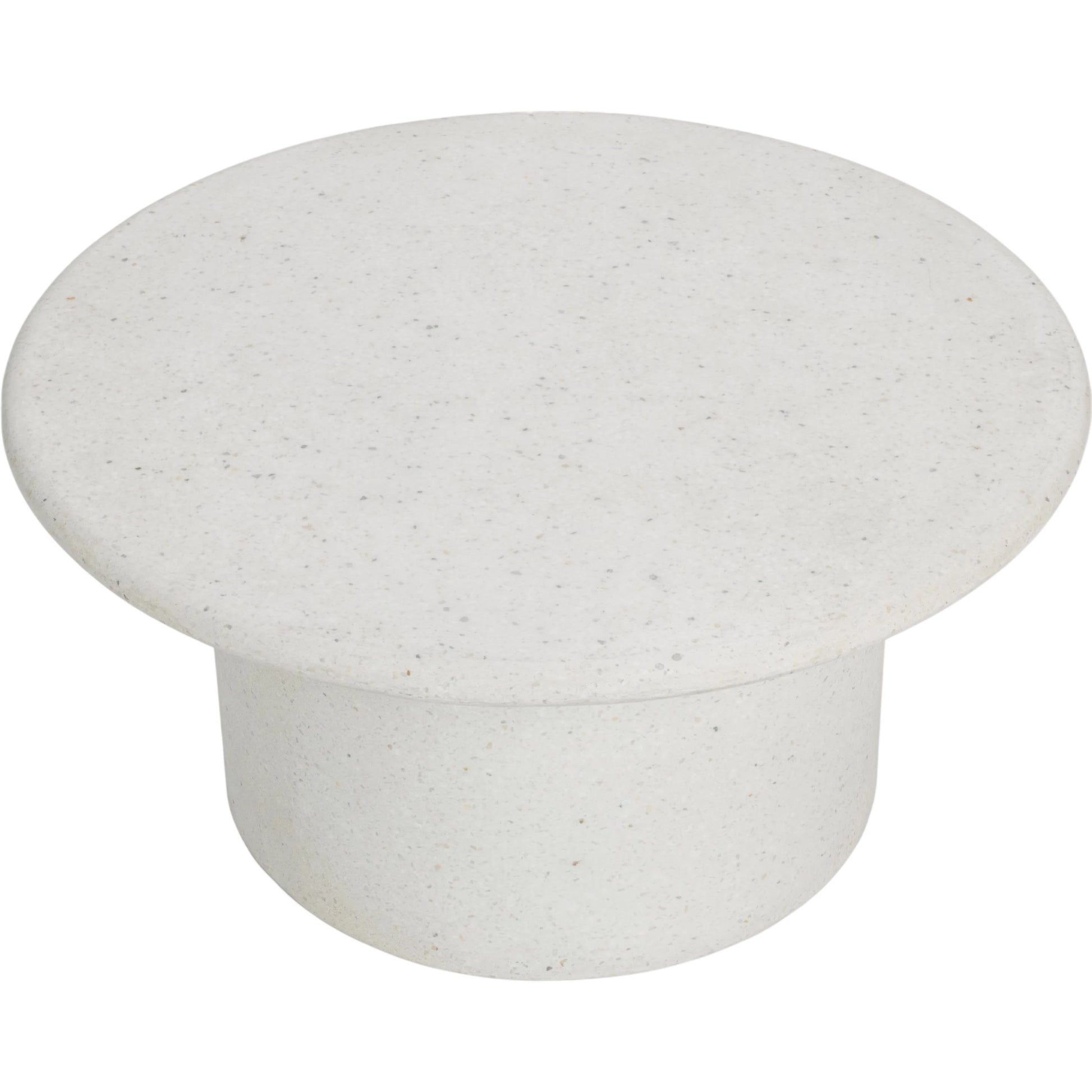 Nysa Outdoor Concrete Coffee Table by Classic Home in white. Made from glass fiber reinforced concrete in a unique style.