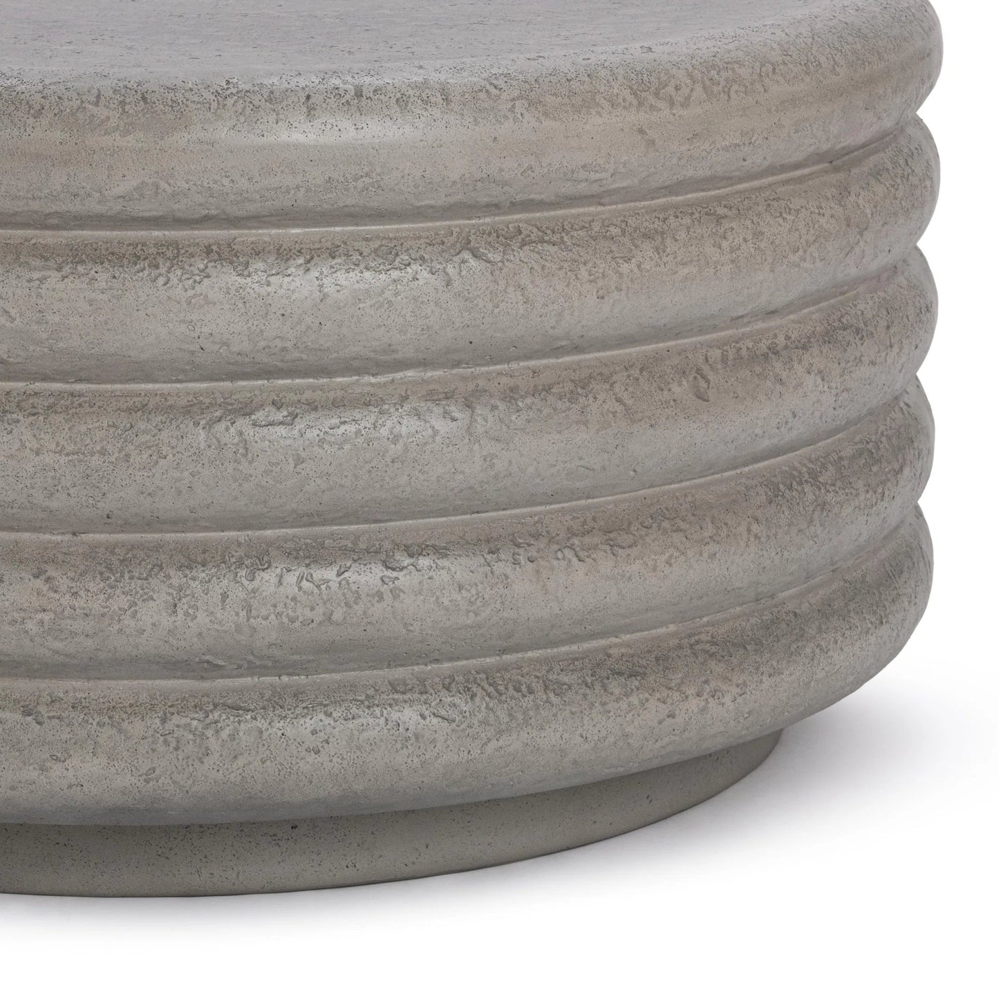 004 SI-2537787 | Closeup | Reva Outdoor Coffee Table by Classic Home in athena gray. Made from glass fiber reinforced concrete in a unique style.
