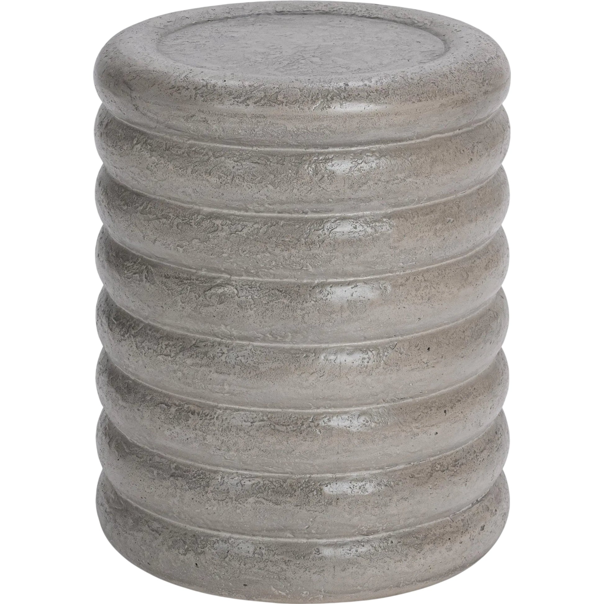 Reva Outdoor End Table by Classic Home in athena gray. Made from glass fiber reinforced concrete in a unique style.