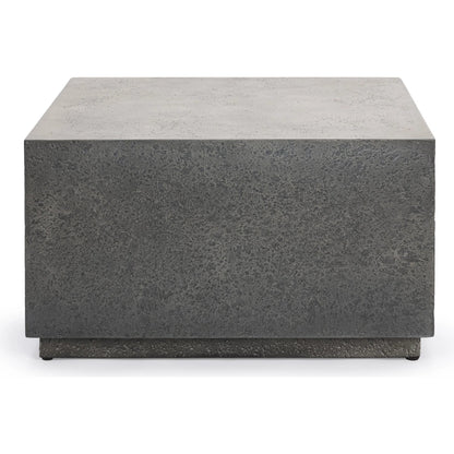 Marwin Outdoor Coffee Table by Classic Home in dark gray. Made from glass fiber reinforced concrete in a unique style.