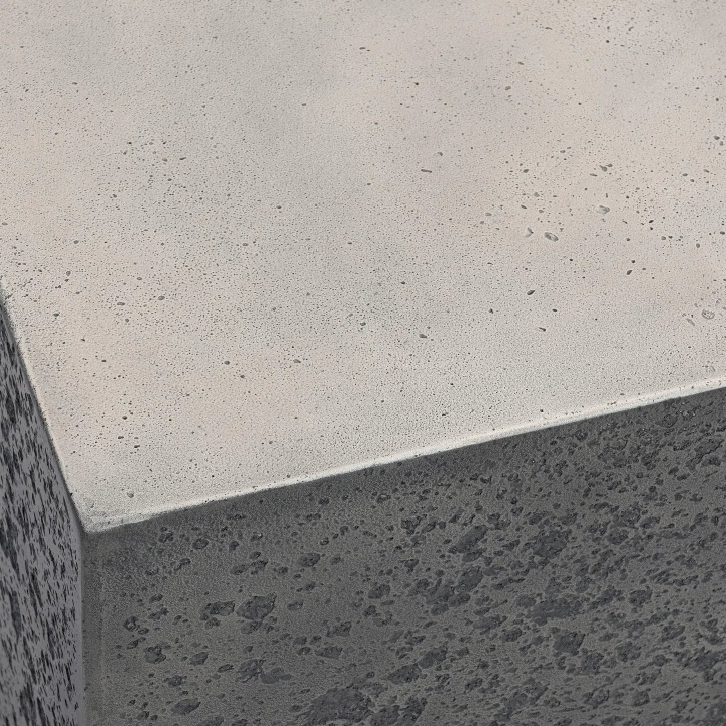 003 SI-2537790 | Closeup | Marwin Outdoor End Table by Classic Home in dark gray. Made from glass fiber reinforced concrete in a unique style.
