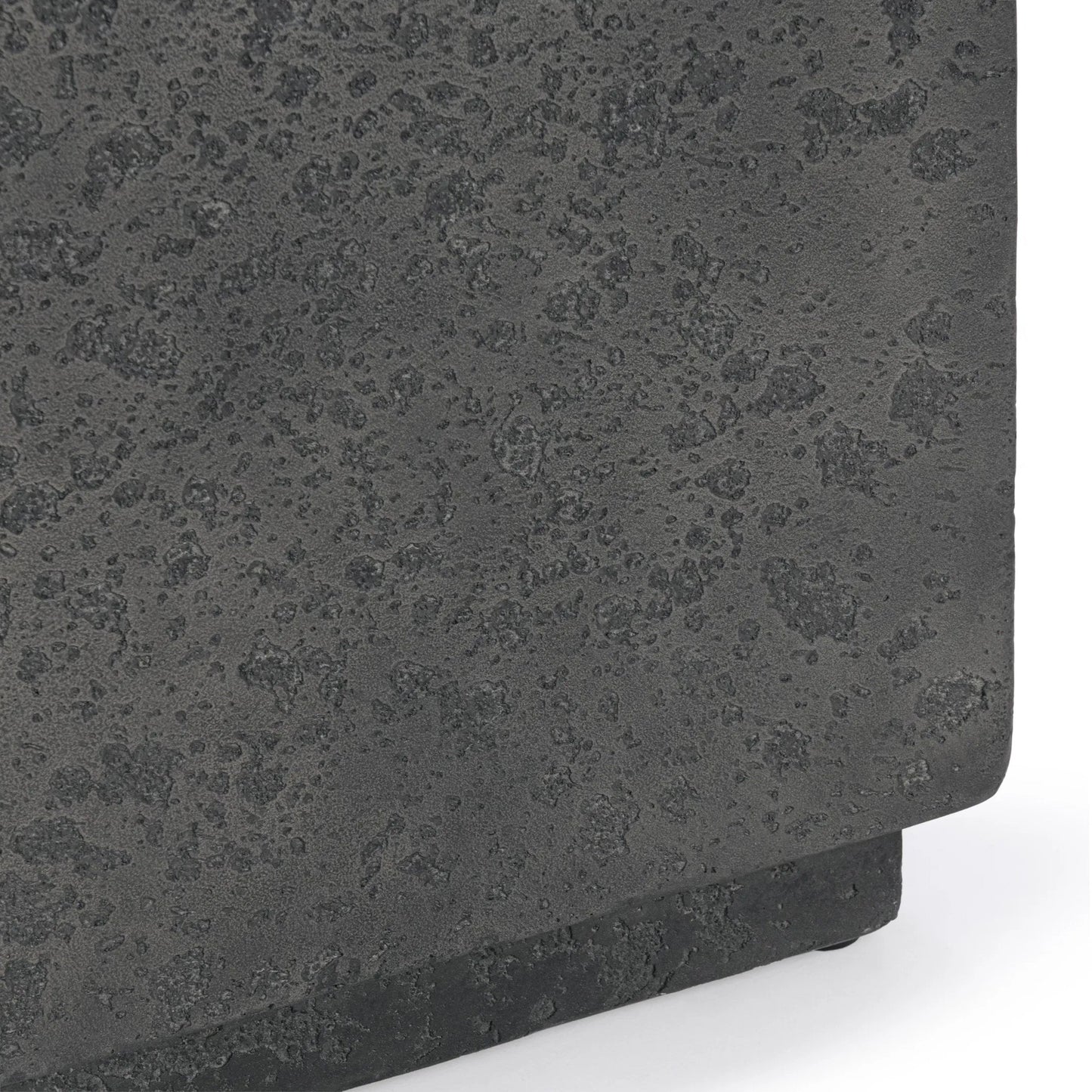 004 SI-2537790 | Closeup | Marwin Outdoor End Table by Classic Home in dark gray. Made from glass fiber reinforced concrete in a unique style.