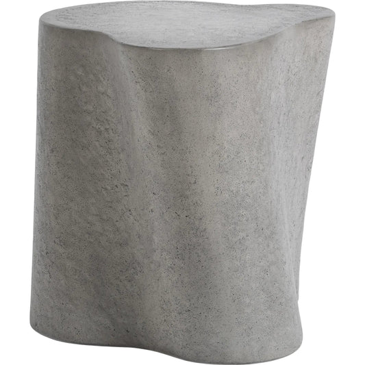 Everson Outdoor Accent table by Classic Home in athena gray. Made from glass fiber reinforced concrete in a unique style.