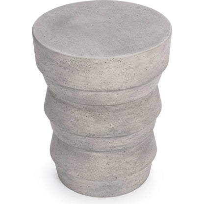 Anora Outdoor Accent table by Classic Home in light gray. Made from glass fiber reinforced concrete in a unique style.
