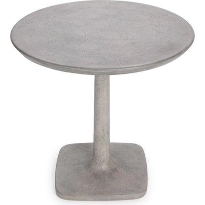 Paulina Outdoor Bistro Table by Classic Home in light gray. Made from glass fiber reinforced concrete in a unique style.