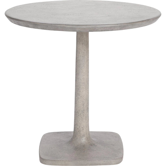 001 SI-2537793 | Primary Silo | Paulina Outdoor Bistro Table by Classic Home in light gray. Made from glass fiber reinforced concrete in a unique style.