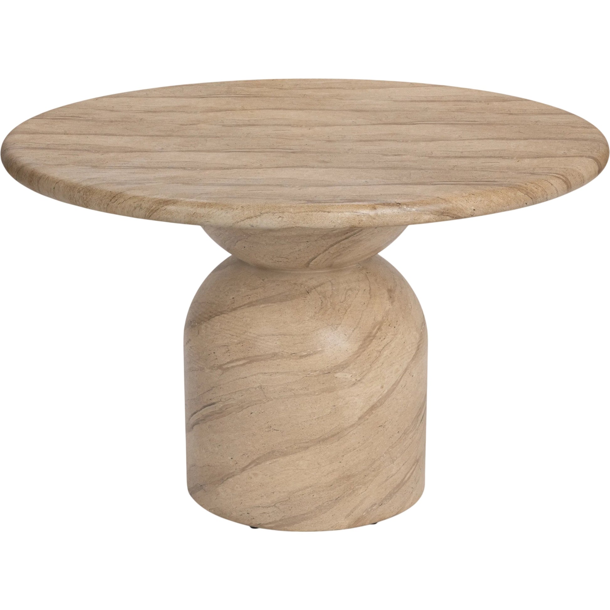 Portola Outdoor Concrete Dining Table by Classic Home in beige. Made from glass fiber reinforced concrete in a unique style.