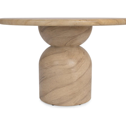 Portola Outdoor Concrete Dining Table by Classic Home in beige. Made from glass fiber reinforced concrete in a unique style.
