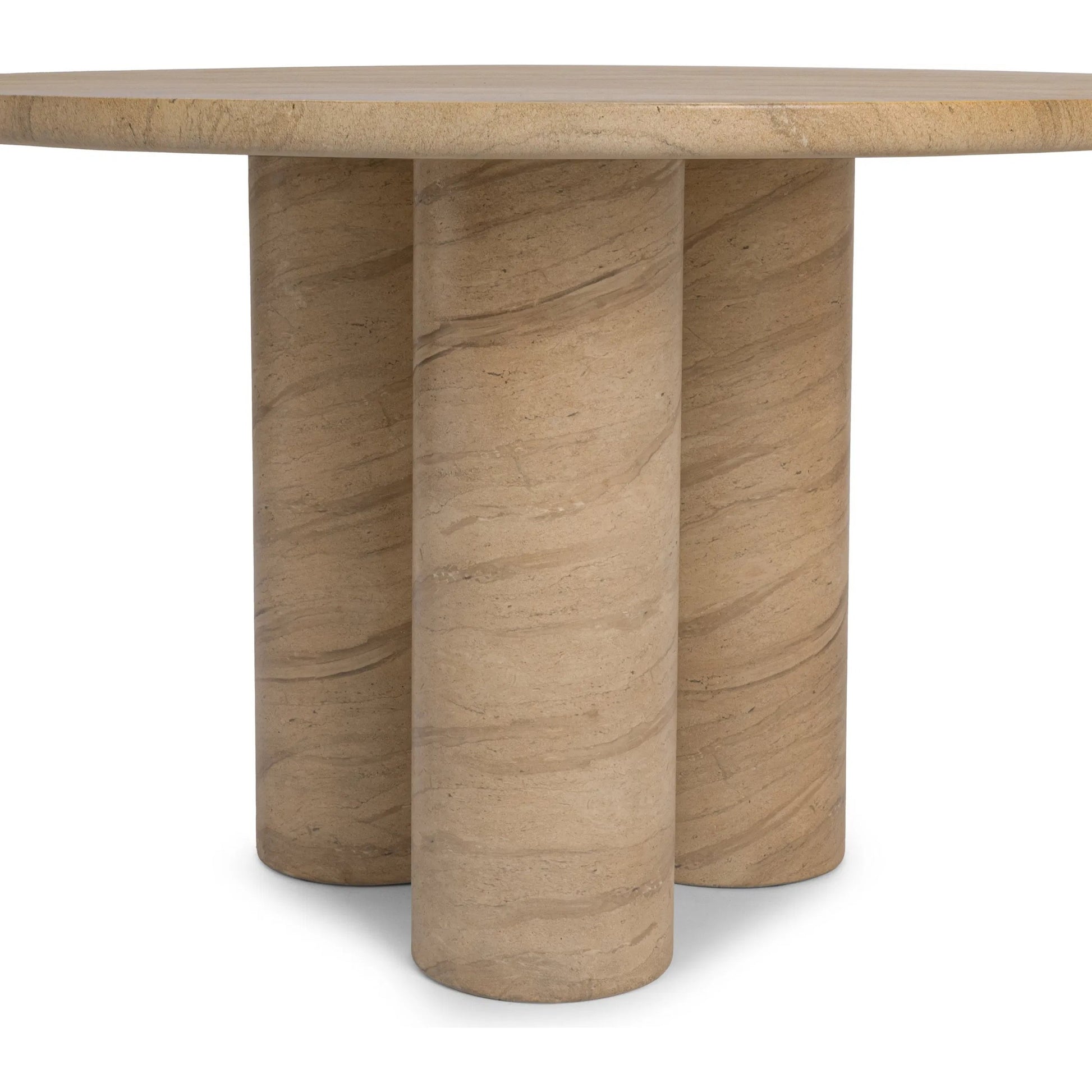 Niva Outdoor Concrete Dining Table by Classic Home in beige. Made from glass fiber reinforced concrete in a unique style.