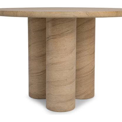 Niva Outdoor Concrete Dining Table by Classic Home in beige. Made from glass fiber reinforced concrete in a unique style.