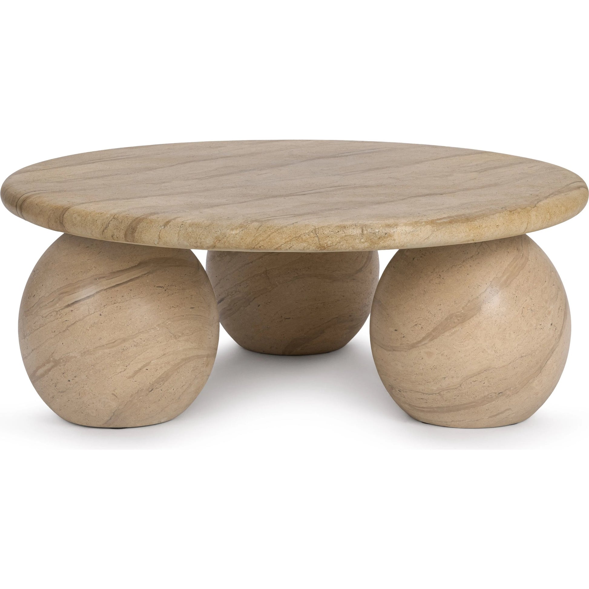 Elaria Outdoor Coffee Table by Classic Home in beige. Made from glass fiber reinforced concrete in a unique style.