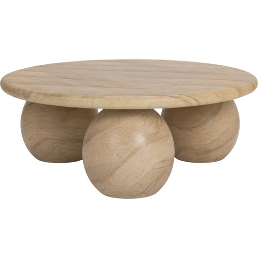 Elaria Outdoor Coffee Table by Classic Home in beige. Made from glass fiber reinforced concrete in a unique style.