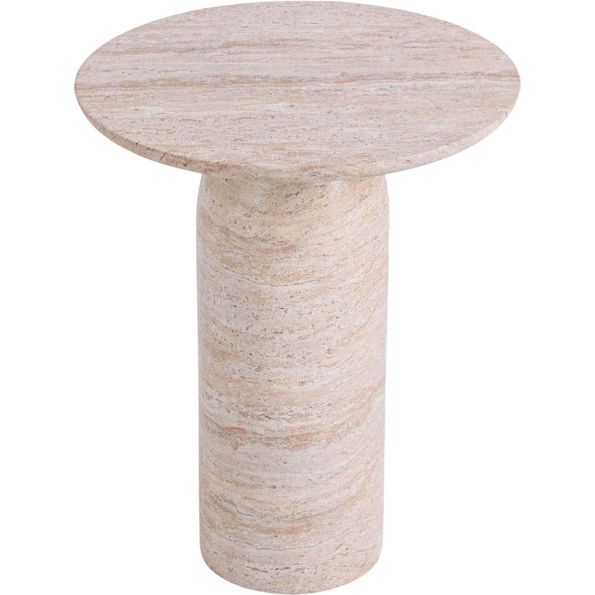 Sana Outdoor Concrete End Table by Classic Home in beige. Made from glass fiber reinforced concrete in a unique style.