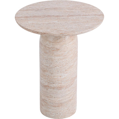 Sana Outdoor Concrete End Table by Classic Home in beige. Made from glass fiber reinforced concrete in a unique style.