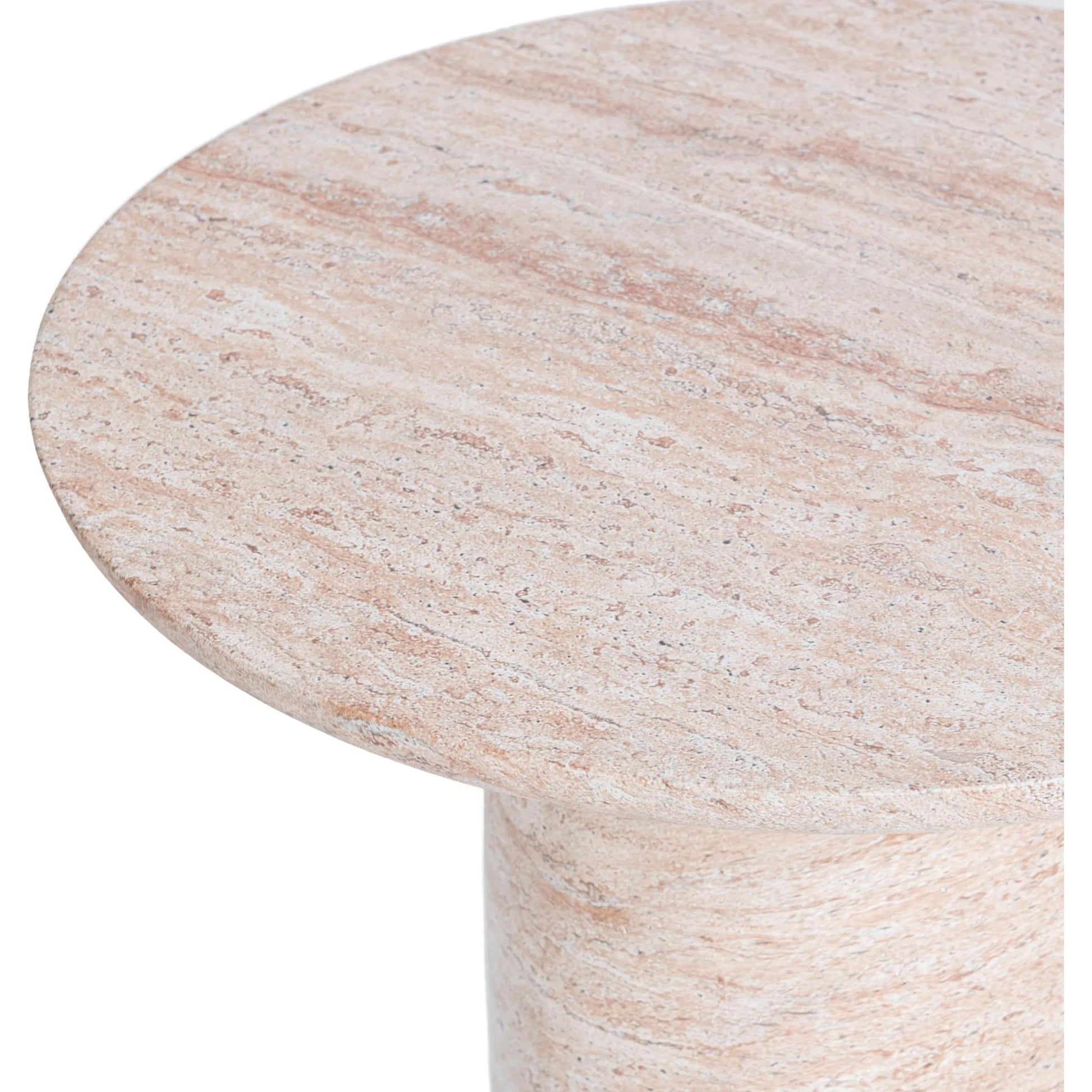 Sana Outdoor Concrete End Table by Classic Home in beige. Made from glass fiber reinforced concrete in a unique style.