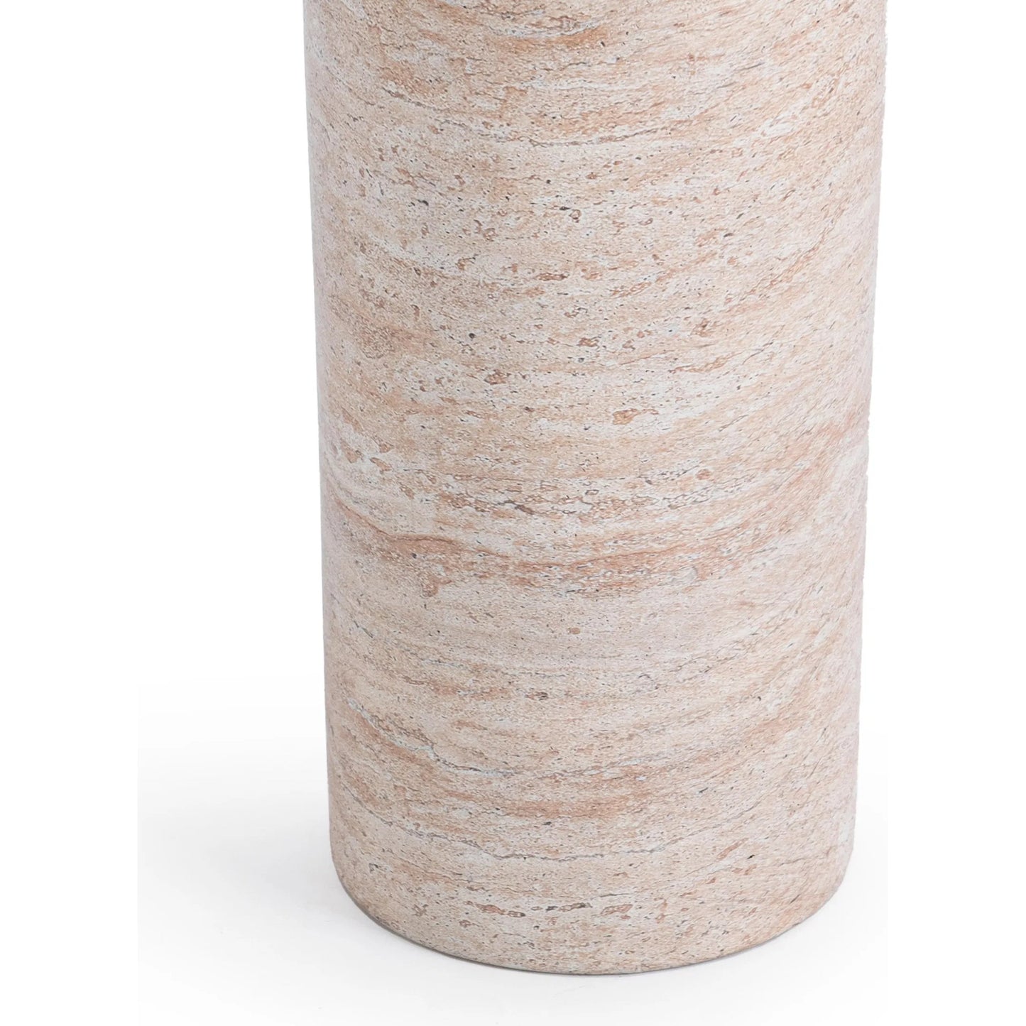 003 SI-2533213 | Closeup | Sana Outdoor Concrete End Table by Classic Home in beige. Made from glass fiber reinforced concrete in a unique style.