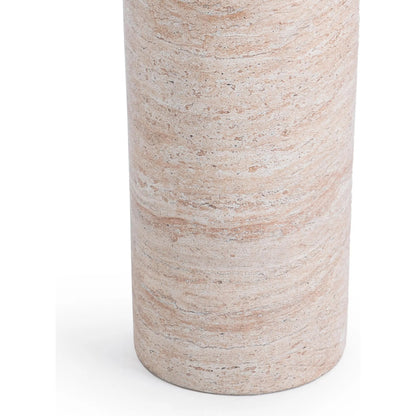 Sana Outdoor Concrete End Table by Classic Home in beige. Made from glass fiber reinforced concrete in a unique style.