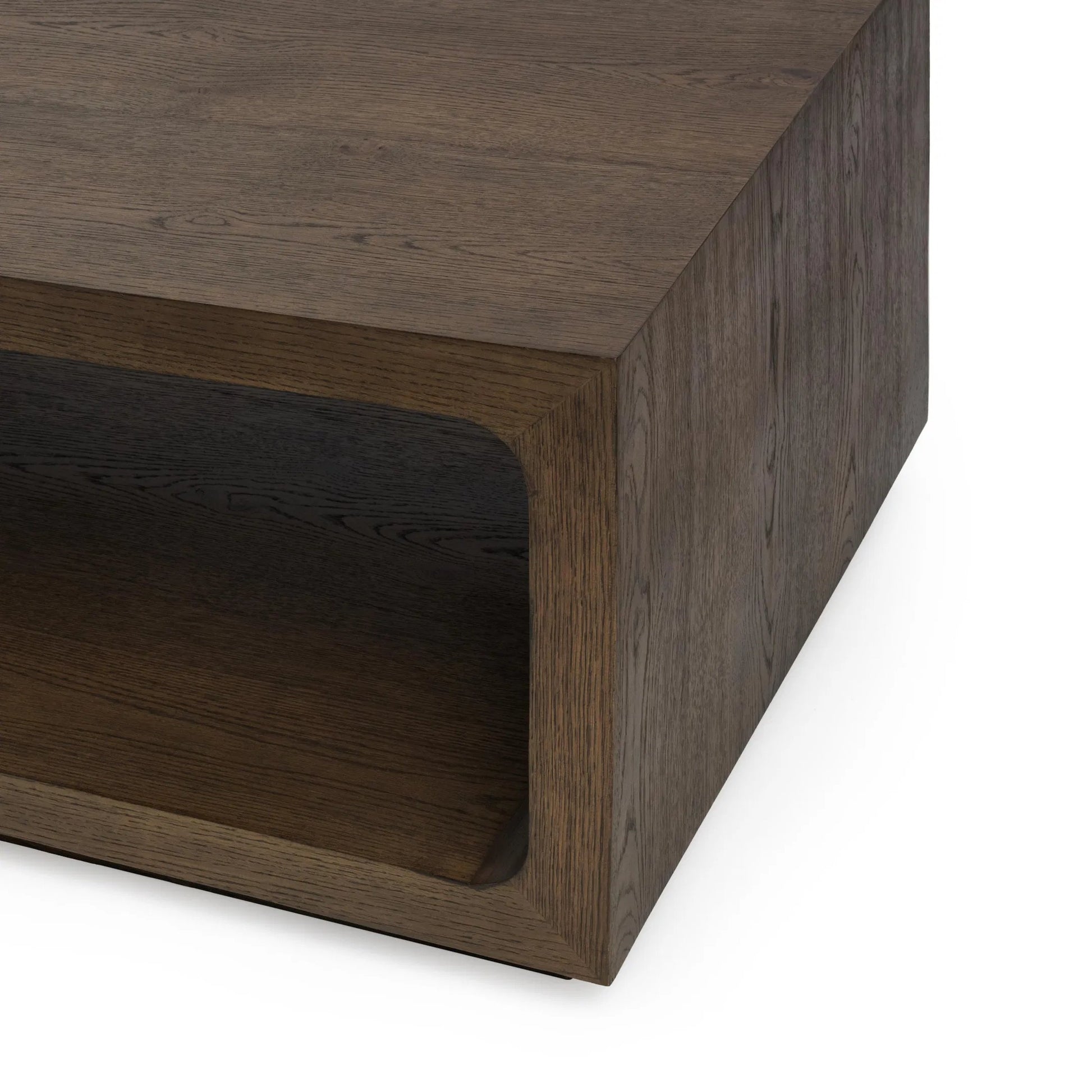 London Wood Coffee Table by Classic Home in soft cocoa. Made from oak veneer in a unique style.