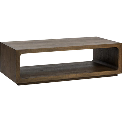 London Wood Coffee Table by Classic Home in soft cocoa. Made from oak veneer in a unique style.
