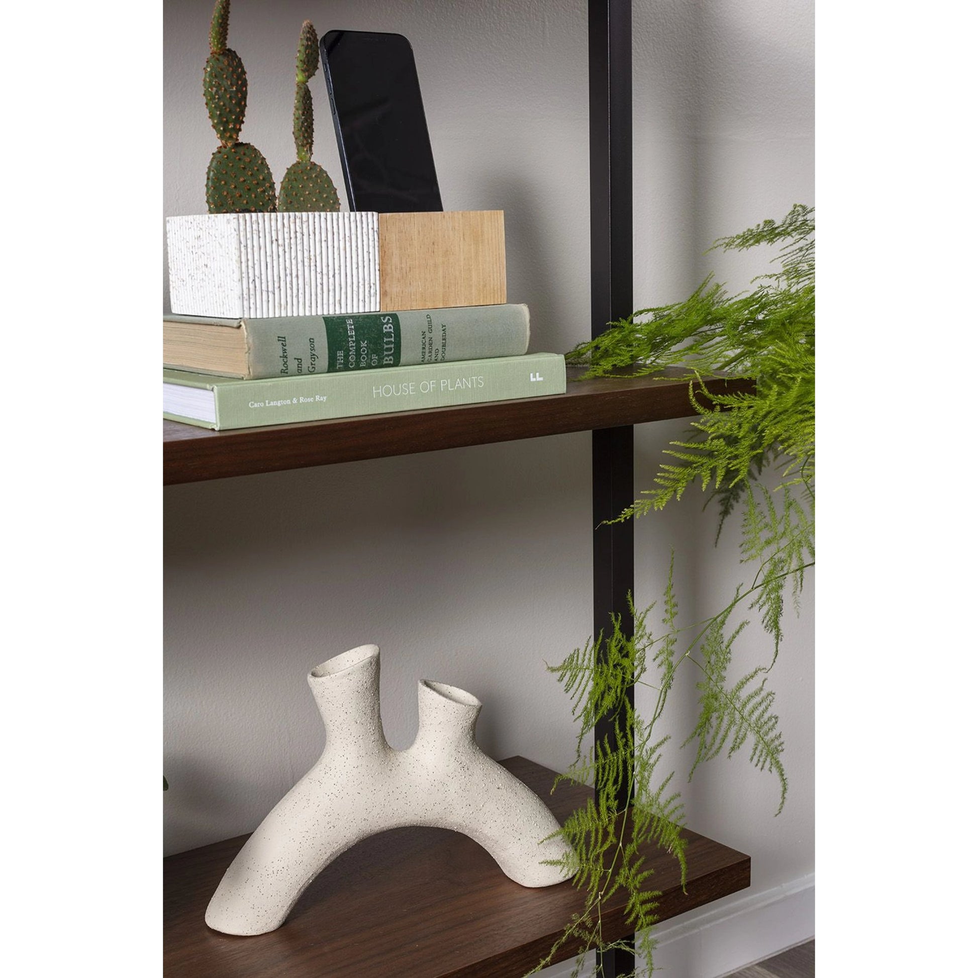 Neum Vase by Accent Decor in off-white. Made from ceramic in a modern style.