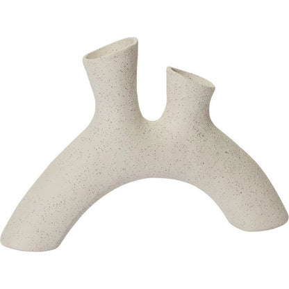 Neum Vase by Accent Decor in off-white. Made from ceramic in a modern style.
