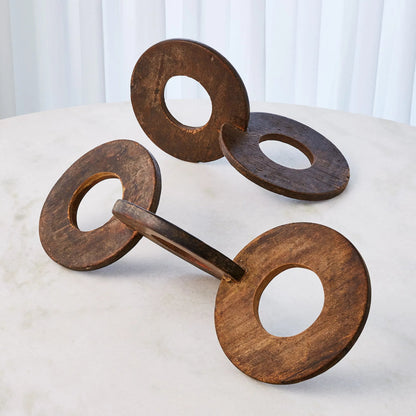 Double Chapati Marker by Global Views. Made from recyled wood, natural wax in a rustic style.