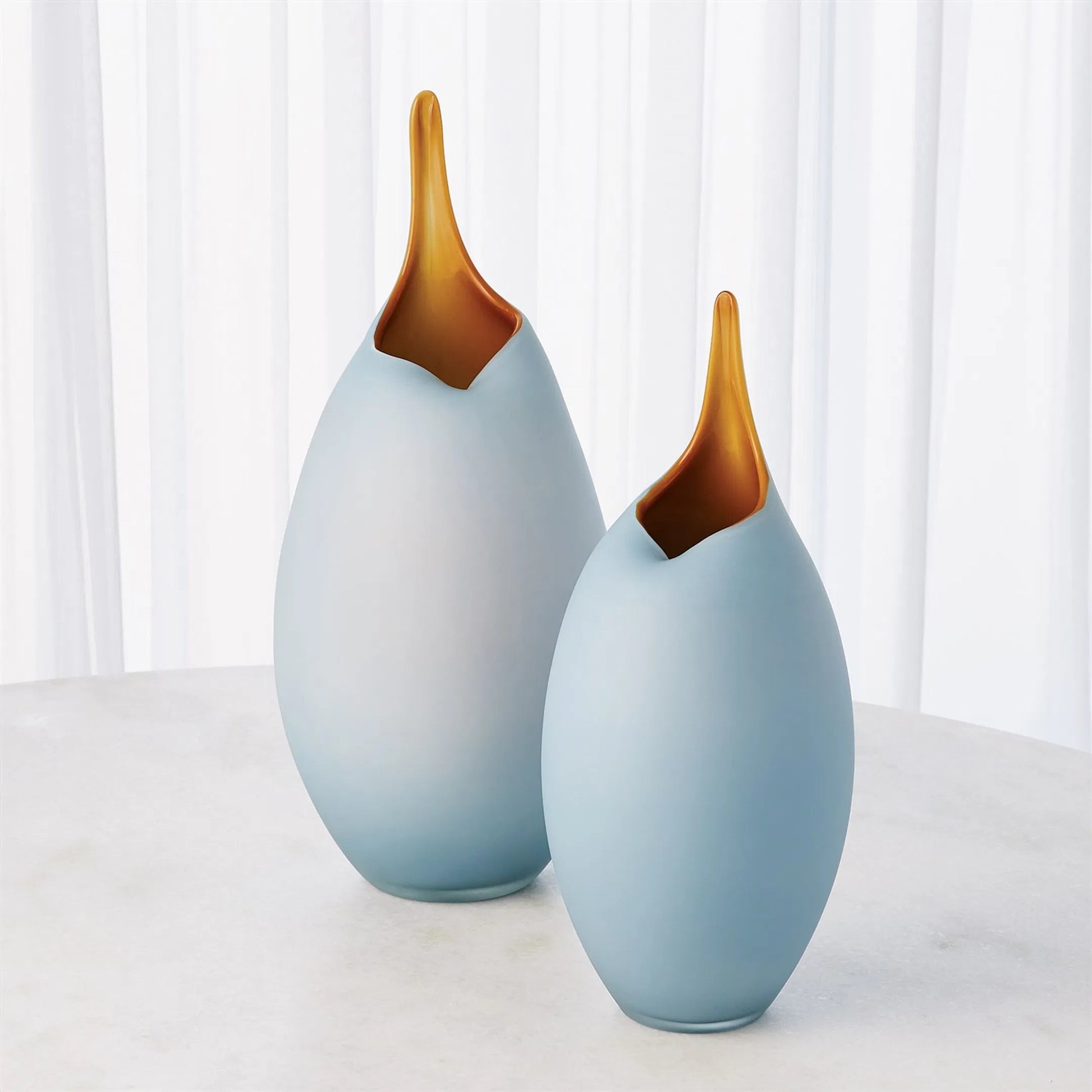Frosted Vase by Global Views. Made from glass in a modern style.