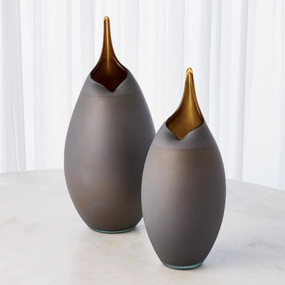 Frosted Vase by Global Views. Made from glass in a modern style.