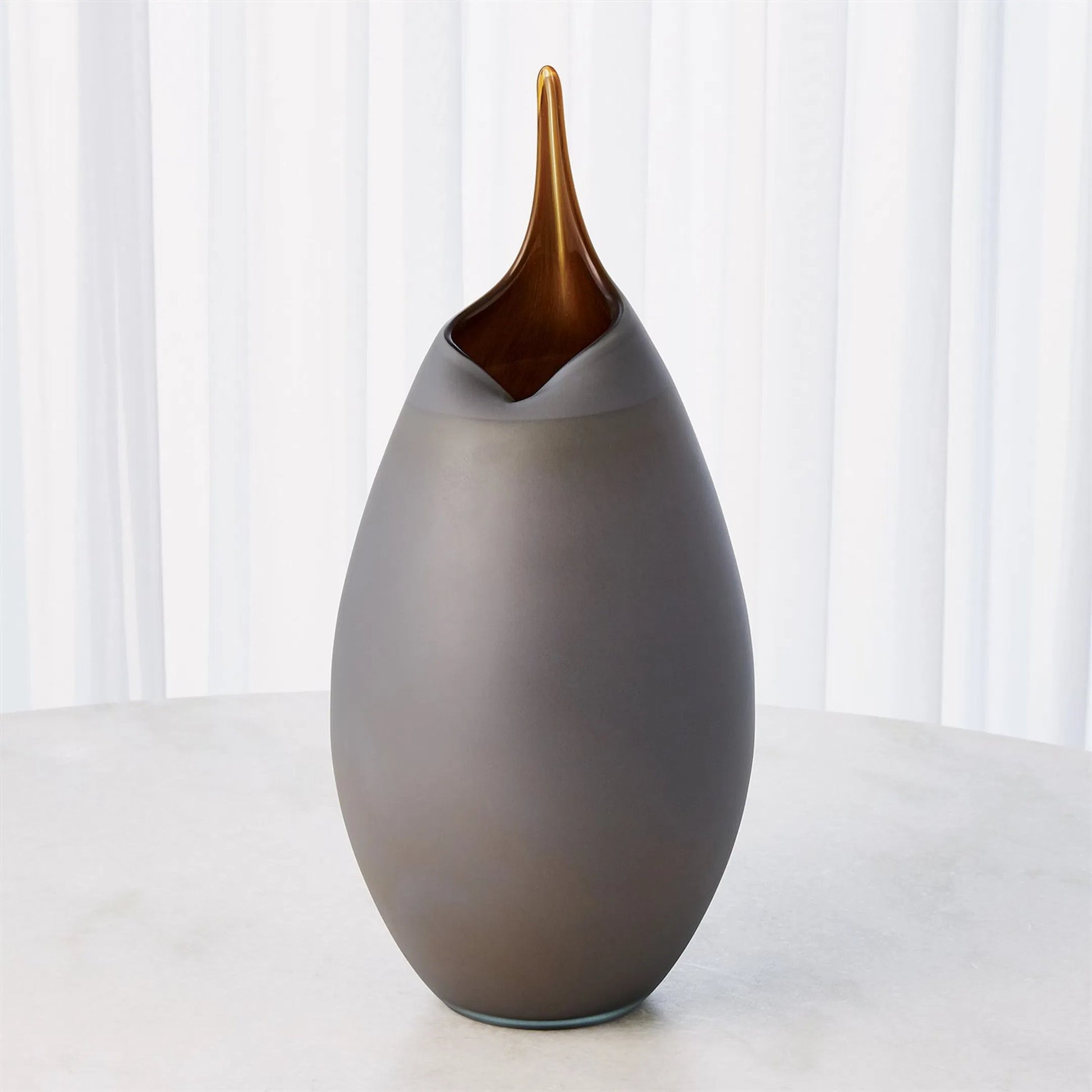 Frosted Vase by Global Views. Made from glass in a modern style.