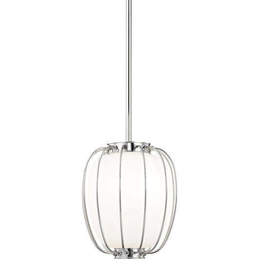 Ephron Pendant by Hudson Valley in polished nickel. Made from steel in a modern style.