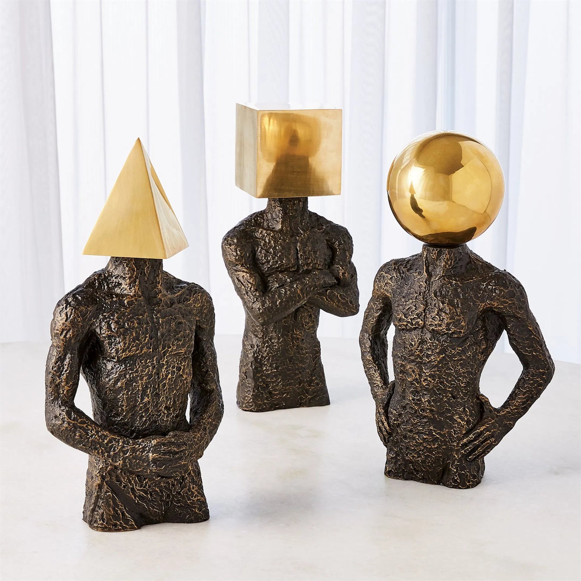 Sphere Hero by Global Views in bronze. Made from iron, cast iron, brass in a eclectic & global style.