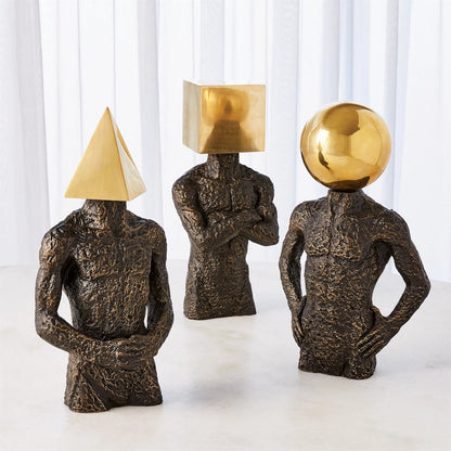 Sphere Hero by Global Views in bronze. Made from iron, cast iron, brass in a eclectic & global style.