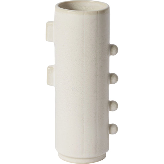 Lizzie Vase by Accent Decor in white. Made from ceramic in a modern style.