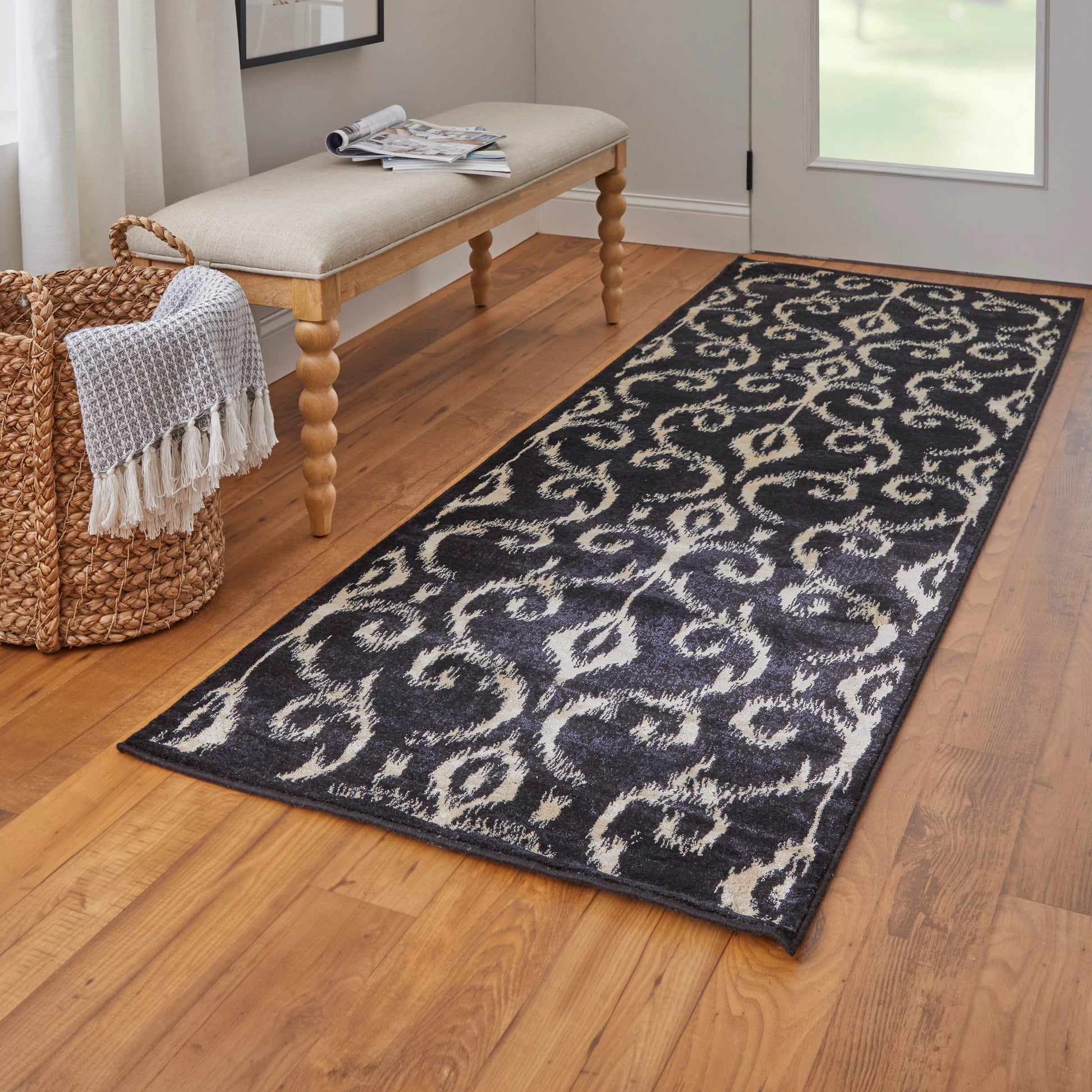 Azeri Transitional Damask Rug - 3842F by Feizy in gray, taupe, ivory. Made from wool, viscose in a unique style.