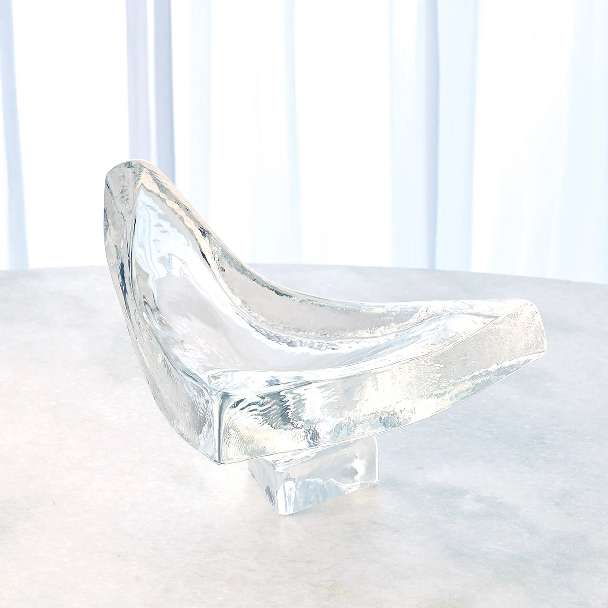 Triangle Slab Bowl by Global Views. Made from glass in a eclectic & global style.
