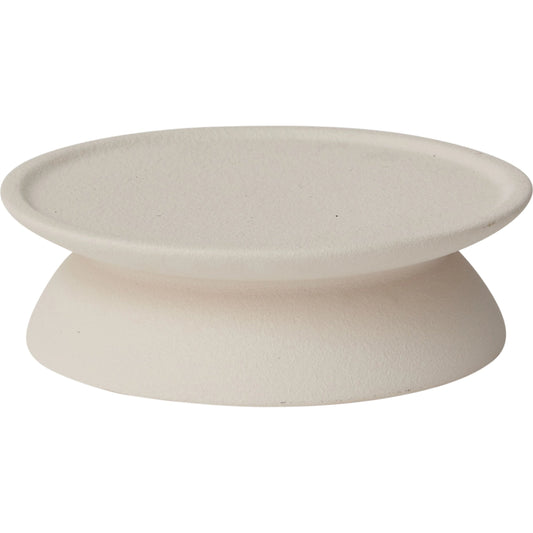 Tierra Candleholder by Accent Decor in off-white. Made from ceramic in a modern style.