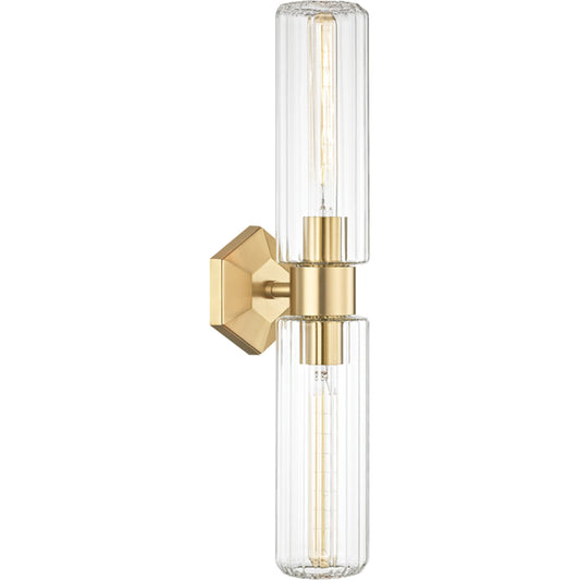 Roebling Wall Sconce by Hudson Valley. Made from brass in a modern style.