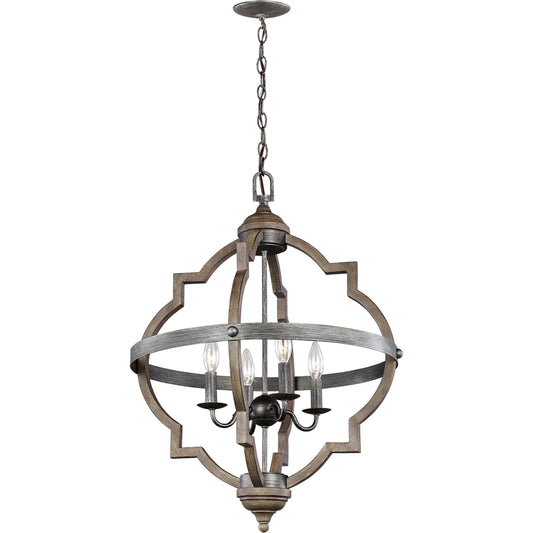 Socorro Four Light Hall / Foyer by Visual Comfort & Co. in stardust. Made from steel in a unique style.