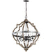 Socorro Six Light Hall / Foyer by Visual Comfort & Co. in stardust. Made from steel in a traditional style.