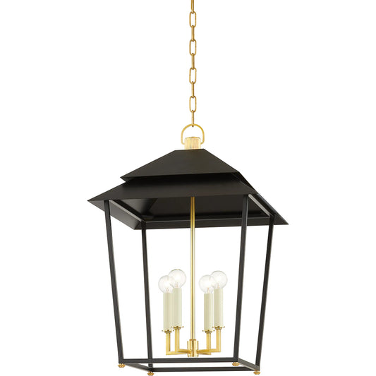 Natick Lantern by Hudson Valley. Made from steel in a modern style.