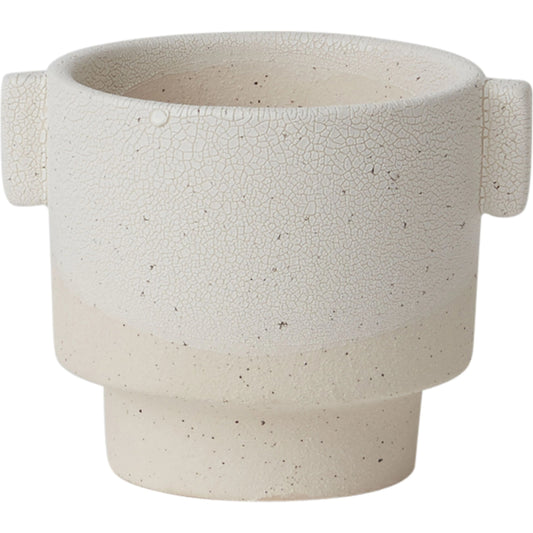 Milton Pot by Accent Decor in white. Made from ceramic in a modern style.