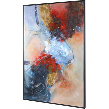 Summer Sunset Abstract Art by Uttermost in multi. Made from canvas, pine wood, acrylic in a modern style.