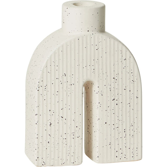 Trefoil Candleholder by Accent Decor in white. Made from ceramic in a modern style.