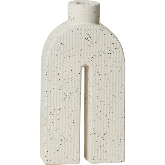 Trefoil Candleholder by Accent Decor in white. Made from ceramic in a modern style.