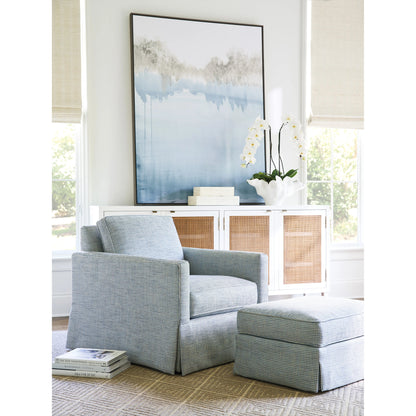 Beach Club Ottoman by Lexington in gray. Made from unique in a transitional style.