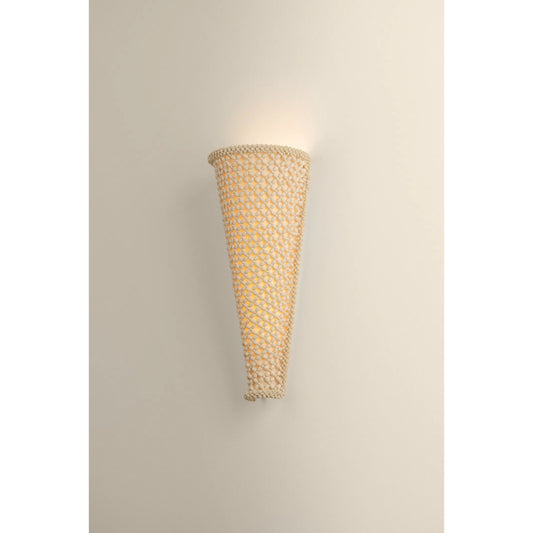 West Park Wall Sconce by Hudson Valley in soft white. Made from natural woven in a unique style.