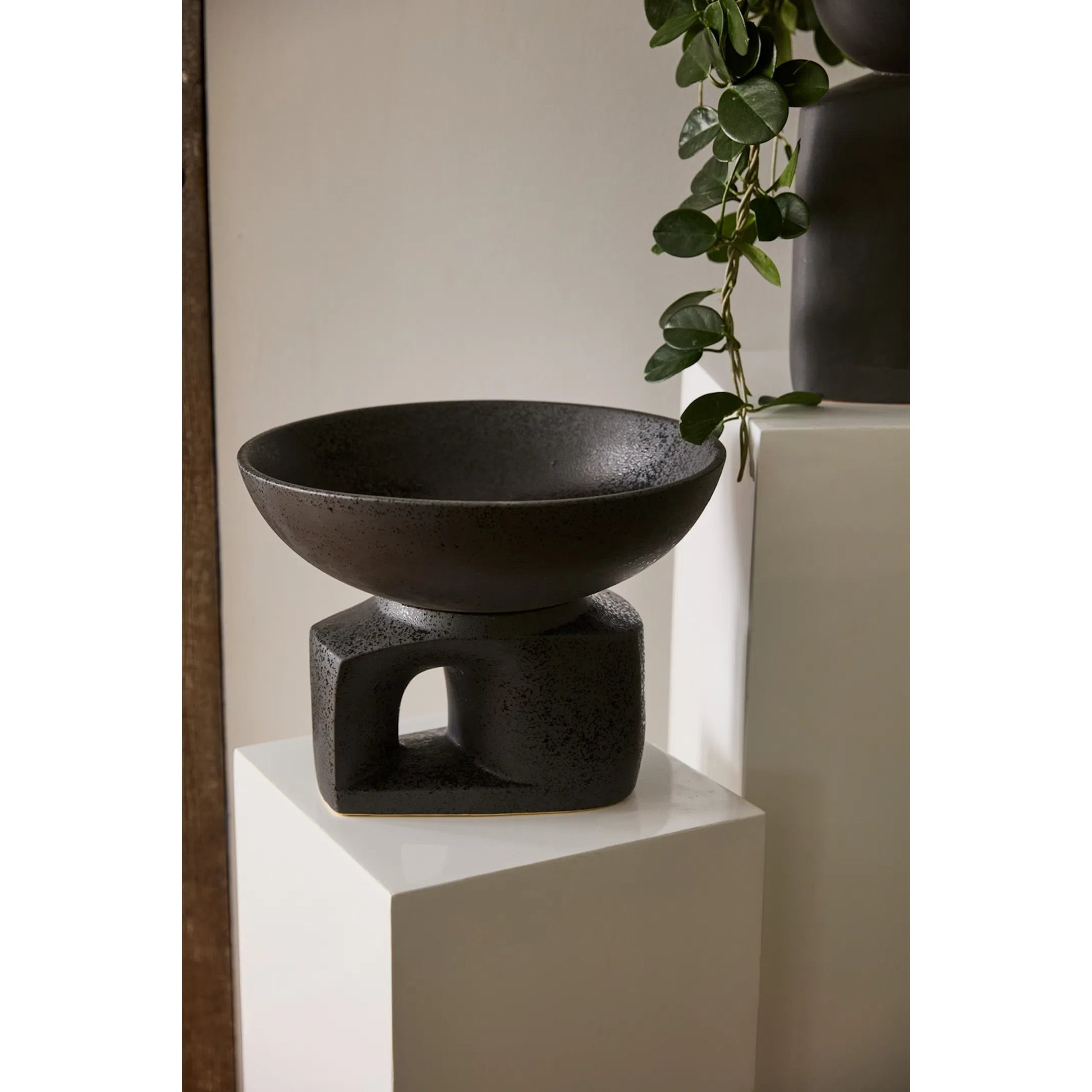 Oberon Bowl by Accent Decor in black. Made from ceramic in a modern style.