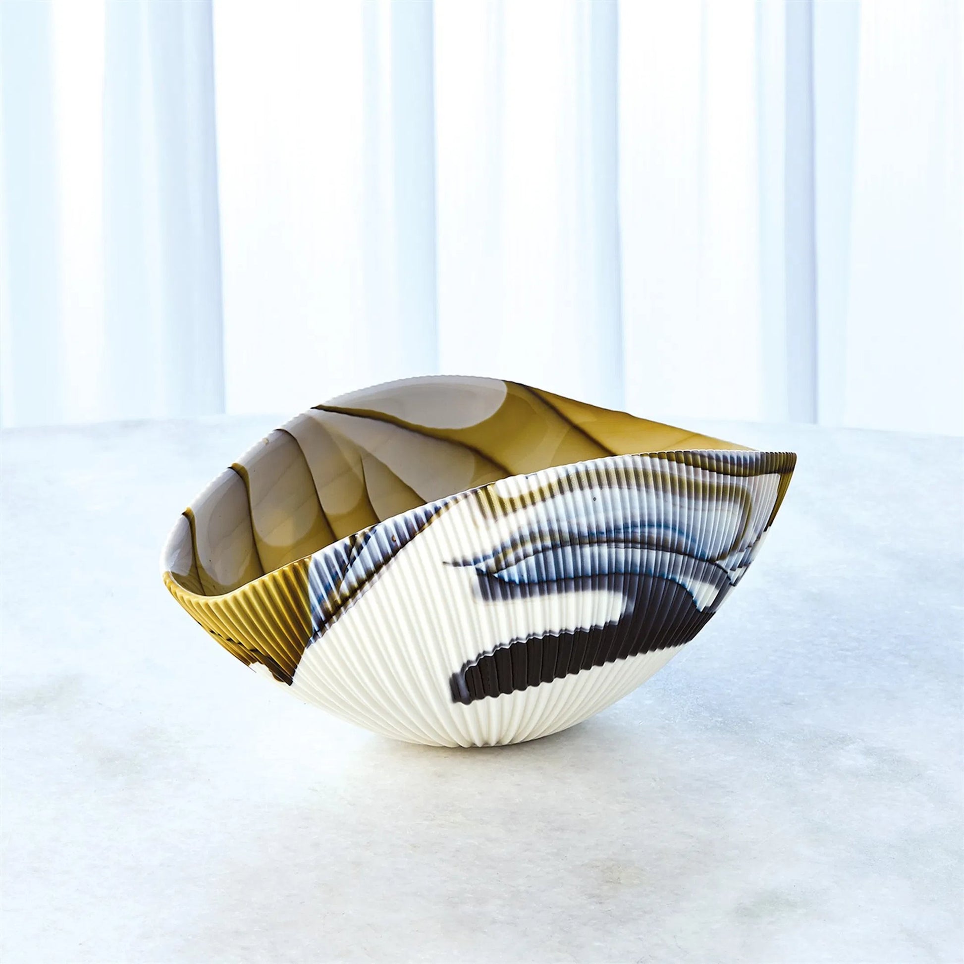 Pleated Bowl by Global Views. Made from unique in a eclectic & global style.