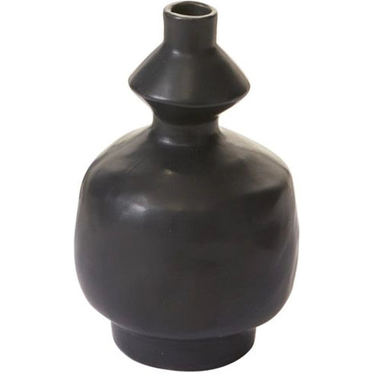 Oaaca Vase by Accent Decor in black. Made from ceramic in a modern style.